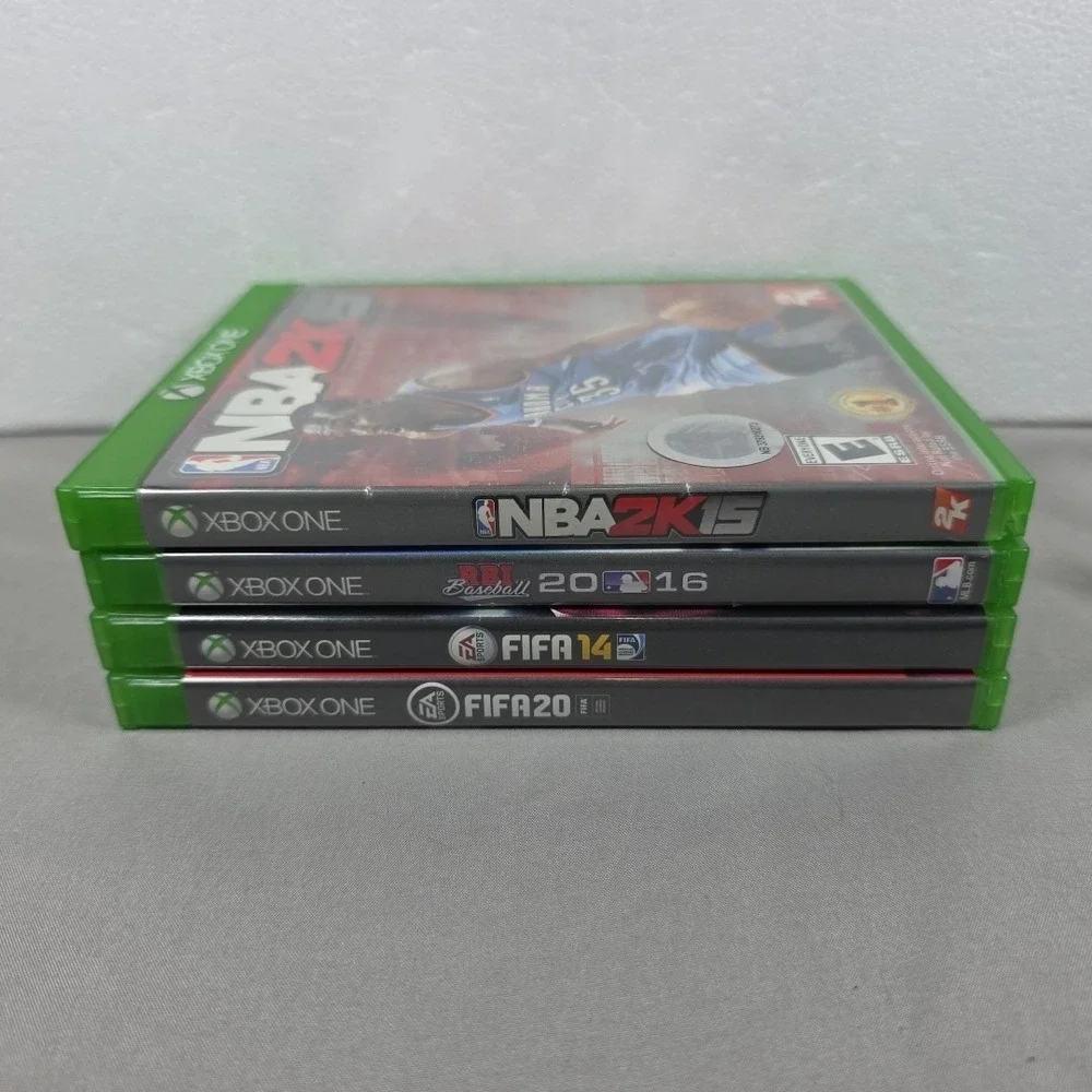 Lot of 4 Xbox One Sports‎ Games NBA 15, RBI 16, Fifa 14 &20. Bundle